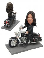 Custom Female Motorcycle Bobblehead [A1004]