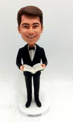 Custom wedding officiant pastor bobblehead [AM4019]