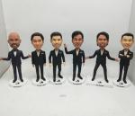 Custom groomsmen bobbleheads for six [AM3667]