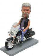Custom bobblehead Riding Motorbike retirement gifts for dad [4763]