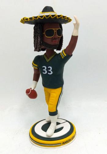 Custom baseball player bobblehead green bay packers