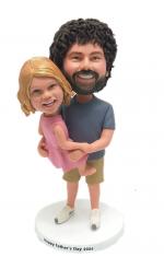 Custom father and daughter bobblehead happy father's Day gift [AM5195]